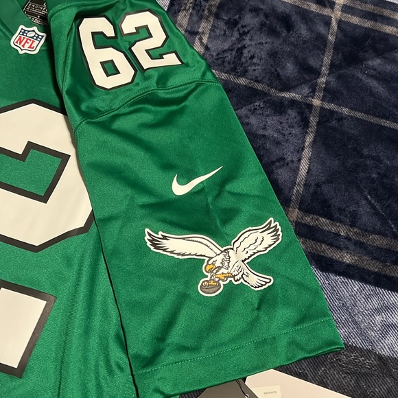 Philadelphia Eagles 🦅 #62 Jason Kelce Kelly Green On Field NFL Nike Jersey - Picture 8 of 11